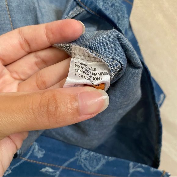 SSLR Floral Button Down Shirt - Picture 4 of 5